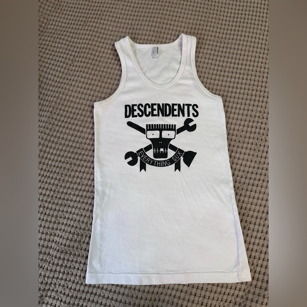The Descendents American Apparel White Crewneck Tank Top Milo